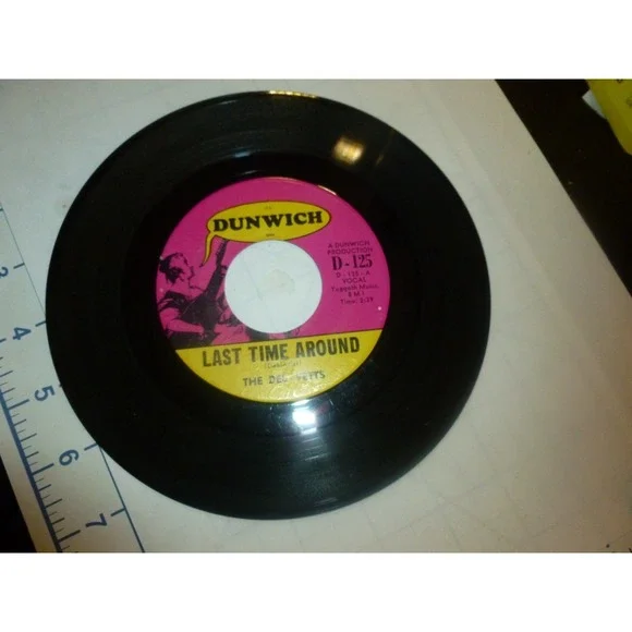 THE DEL-VETTS Last Time Around & Every Time Garage Rock 45 DUNWICH #D-125 1st